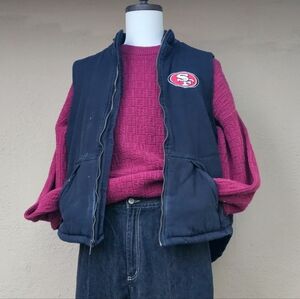 NFL X Darius Rucker Black Sherpa Lined Vest W/ SF Embroidered Chest Patch Size M